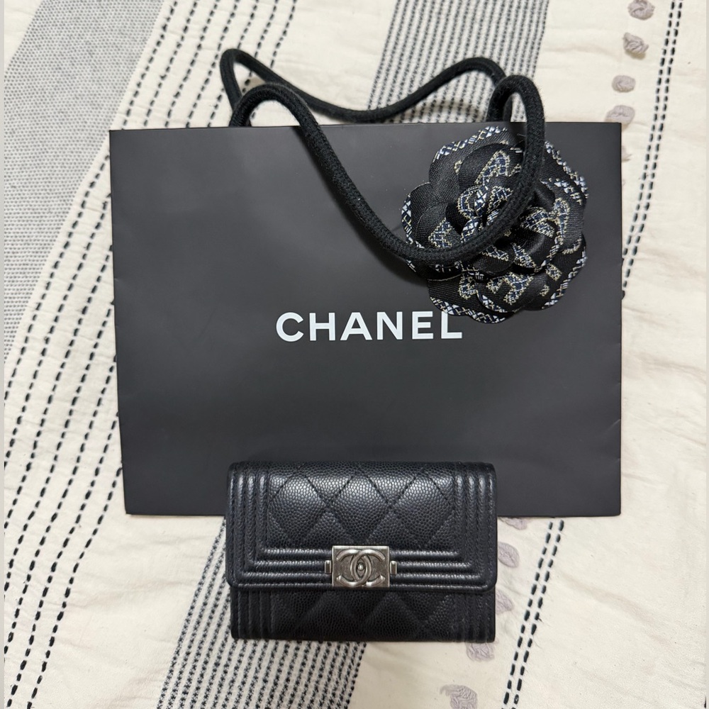 BOY CHANEL FLAP CARD HOLDER